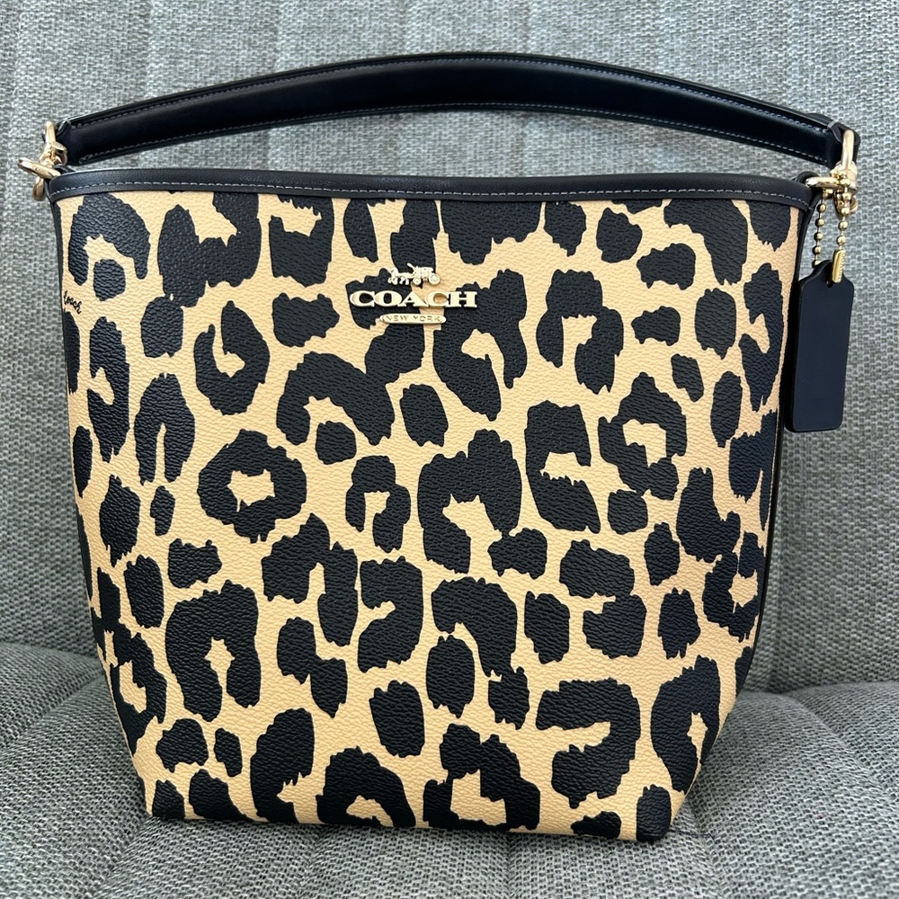 Coach City bucket bag leopard